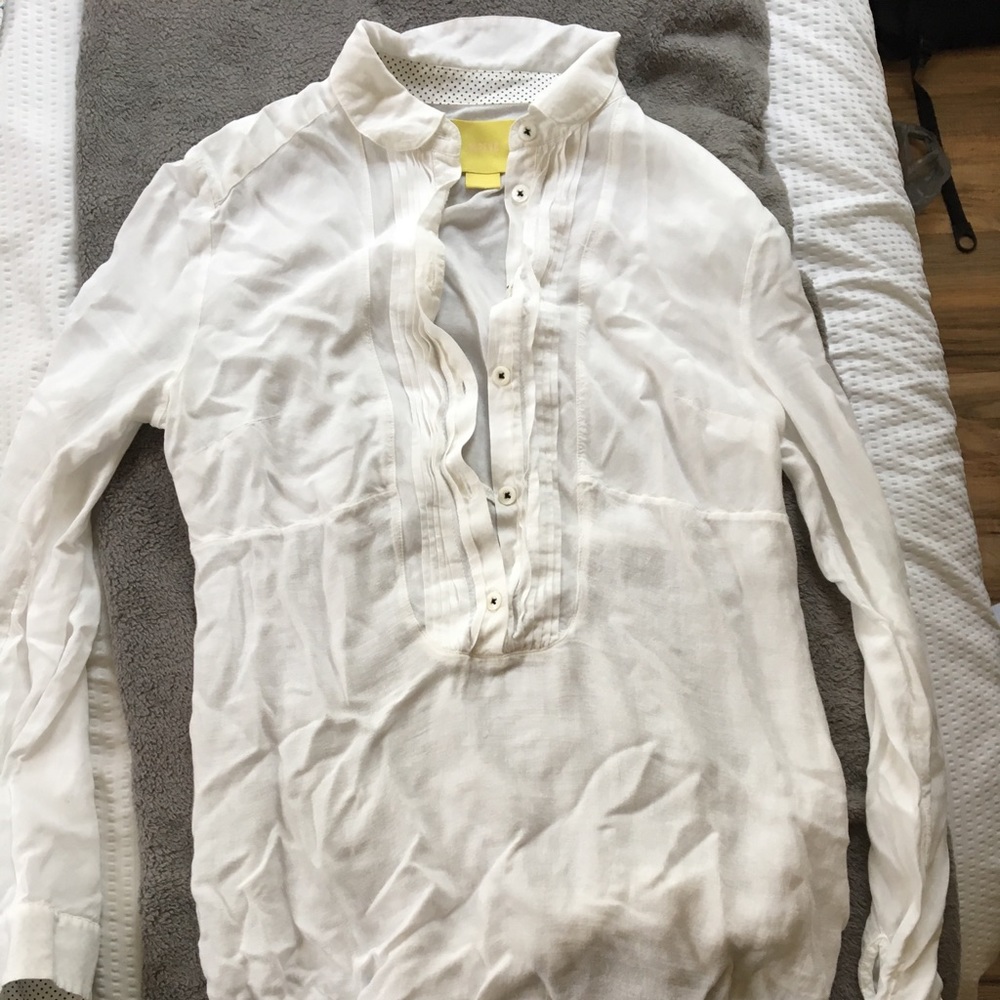White long sleeve top